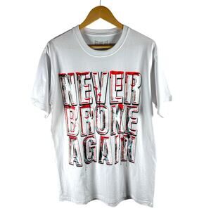 Never Broke Again Blood Dripped Logo T-shirt Mens L - Punk Streetwear Skater Rap